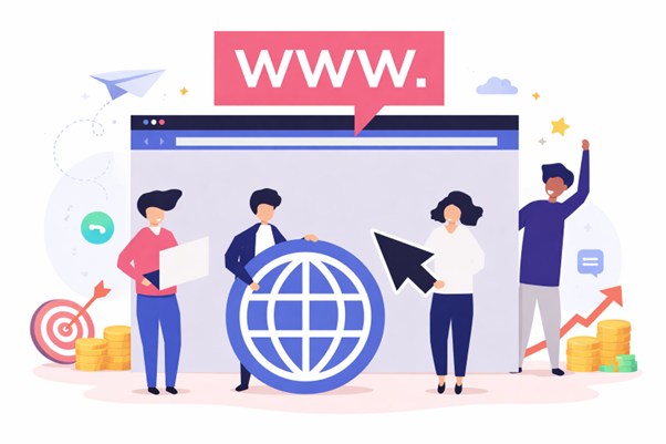 Domain Authority concept explained with website ranking comparison.