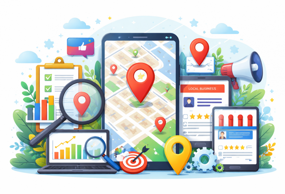 An image showing the local SEO concept.